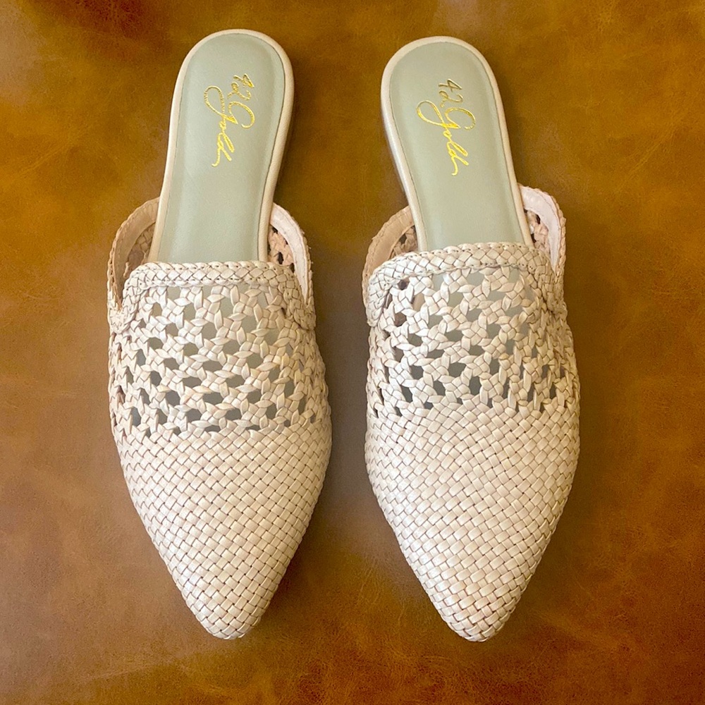 42 Gold Nude Flats - Size 8 - NEW!